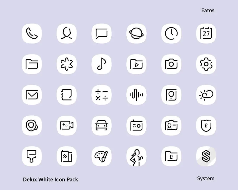 Screenshot of the Delux White - Icon Pack game