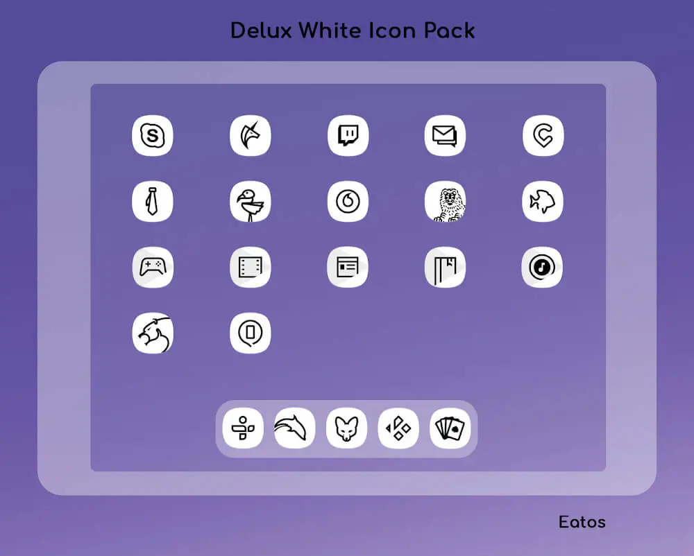 Screenshot of the Delux White - Icon Pack game