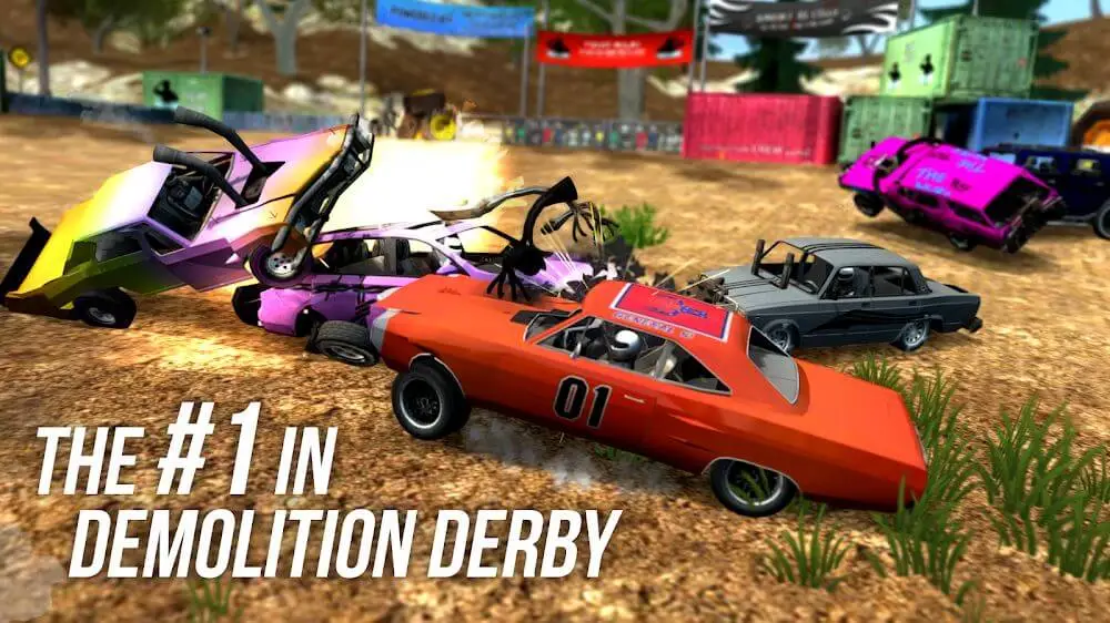 Screenshot of the Demolition Derby Multiplayer game