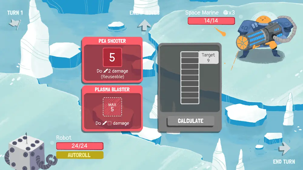 Screenshot of the Dicey Dungeons game