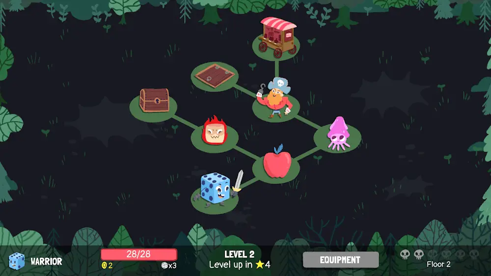 Screenshot of the Dicey Dungeons game