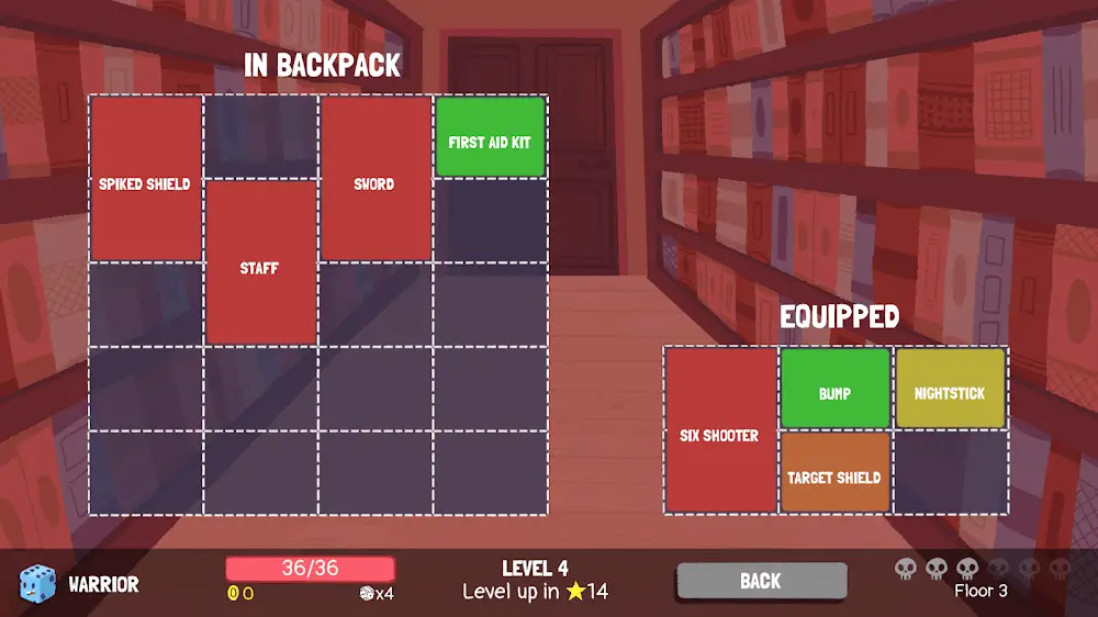 Screenshot of the Dicey Dungeons game