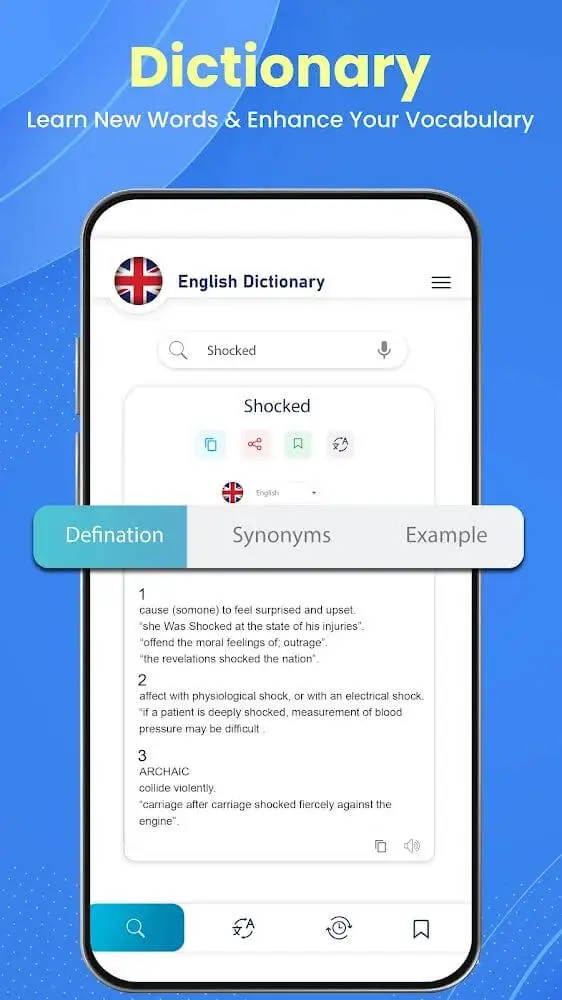 Screenshot of the Dictionary Box app