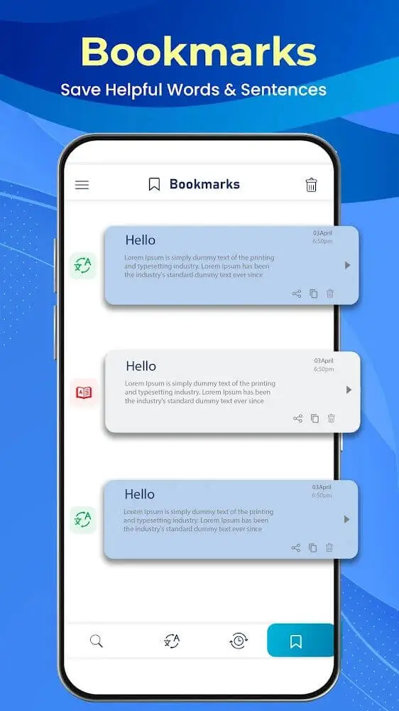 Screenshot of the Dictionary Box app