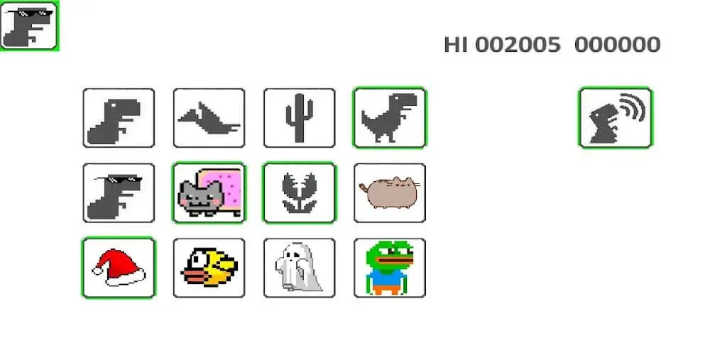 Screenshot of the Dino T-Rex game