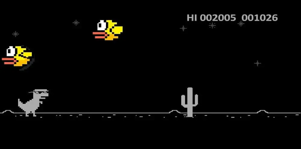 Screenshot of the Dino T-Rex game