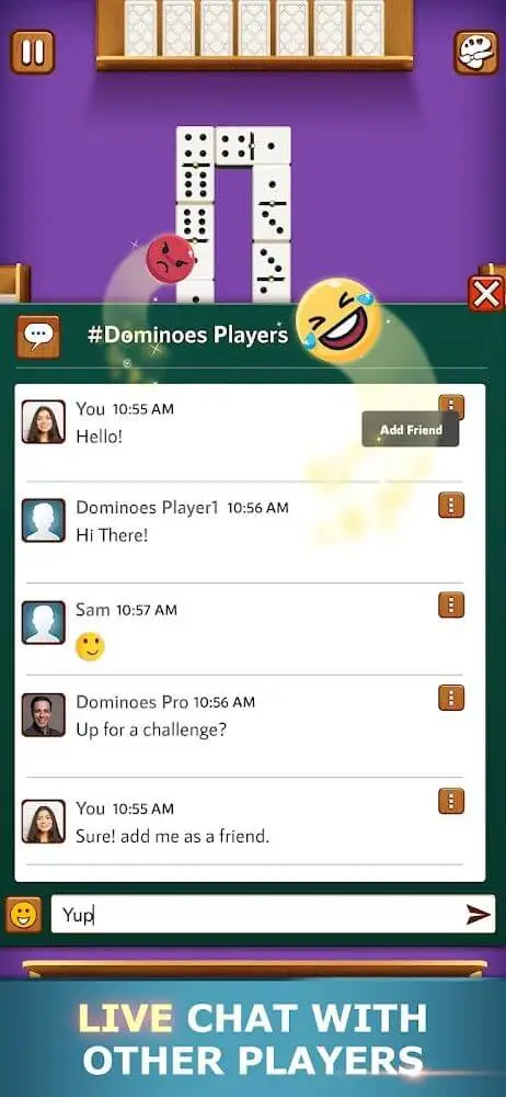 Screenshot of the Dominoes Pro app
