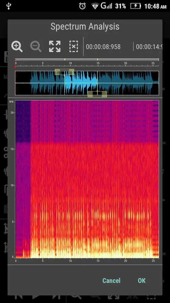Screenshot of the Doninn Audio Editor app