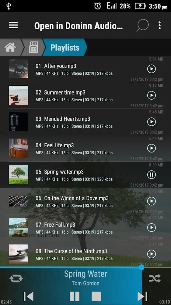 Screenshot of the Doninn Audio Editor app