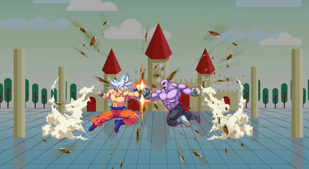 Screenshot of the Dragon Ball: Z Super Goku Battle game