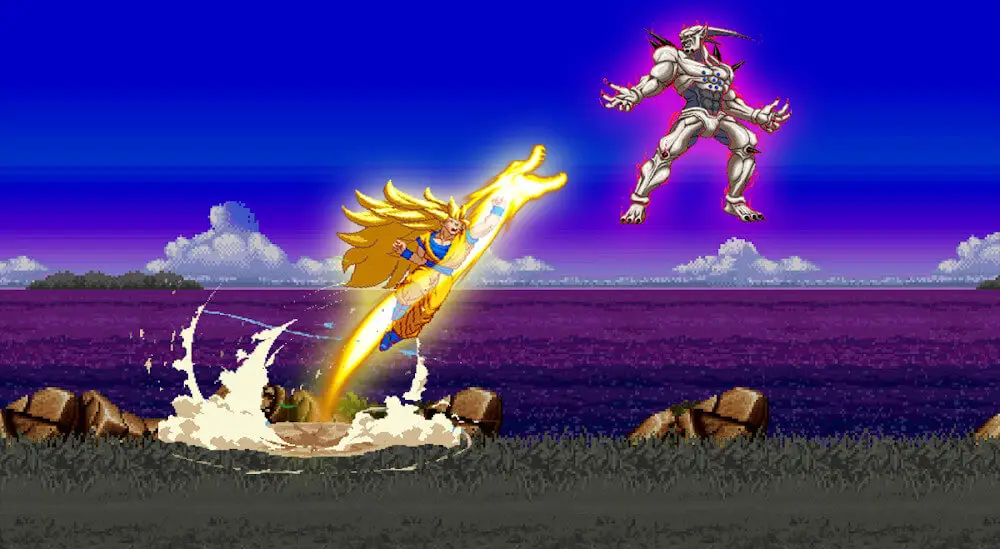 Screenshot of the Dragon Ball: Z Super Goku Battle game
