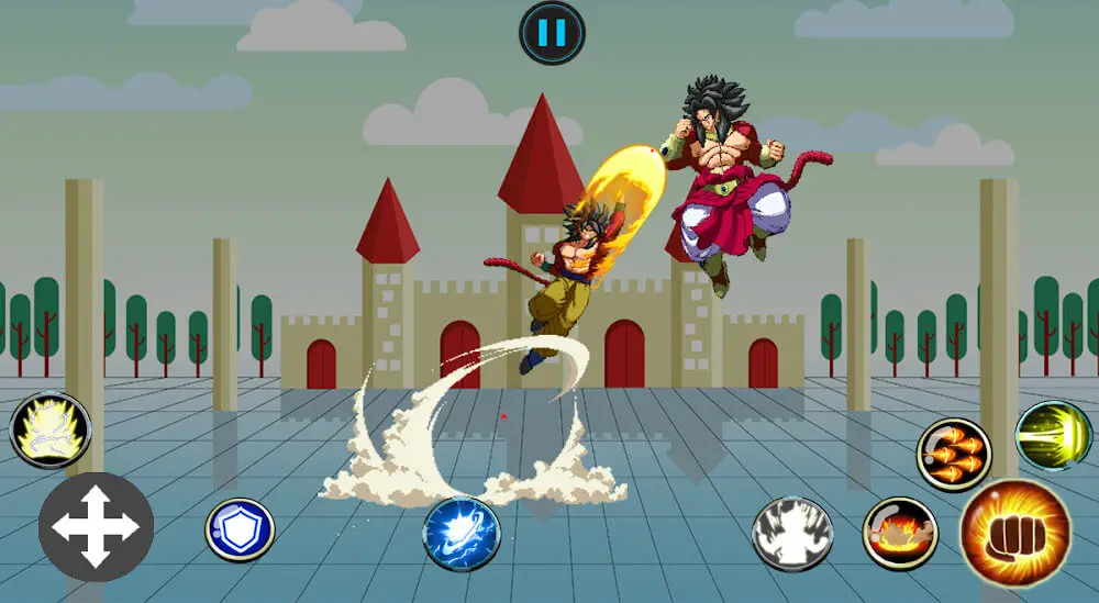 Screenshot of the Dragon Ball: Z Super Goku Battle game