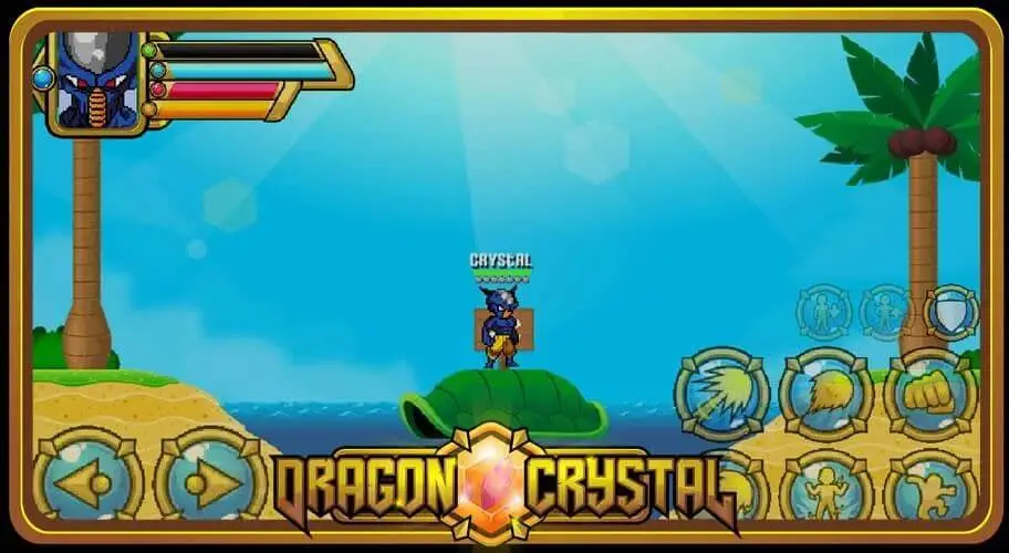 Screenshot of the Dragon Crystal game