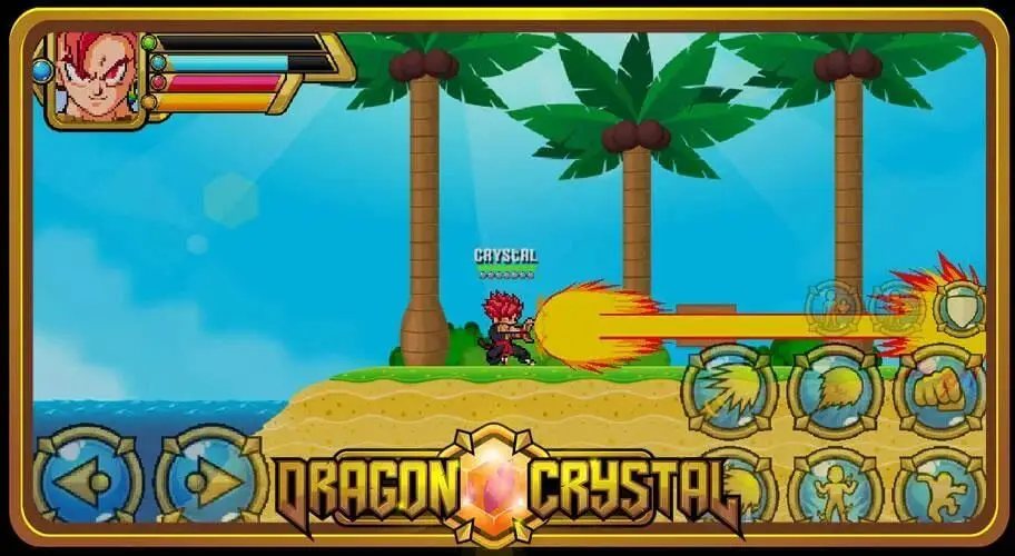 Screenshot of the Dragon Crystal game
