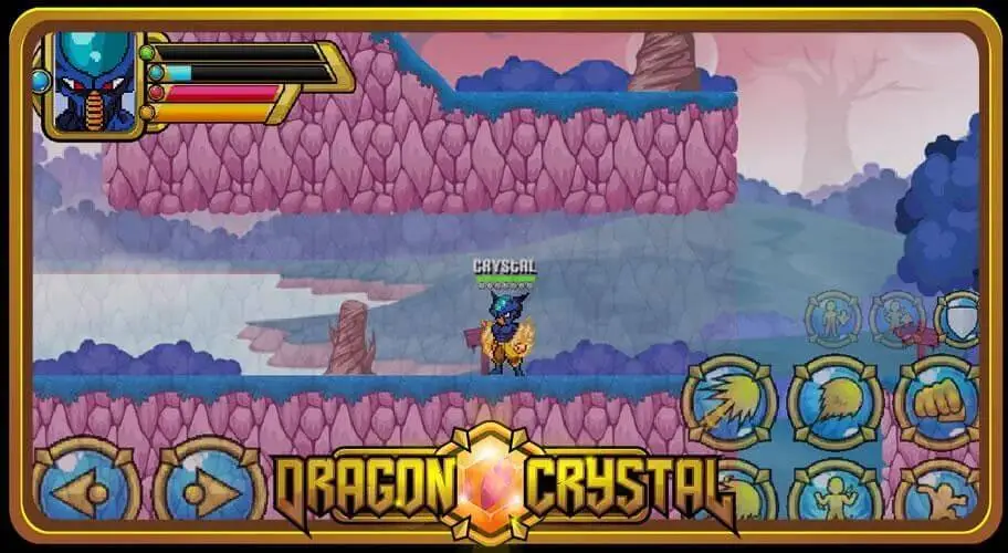 Screenshot of the Dragon Crystal game