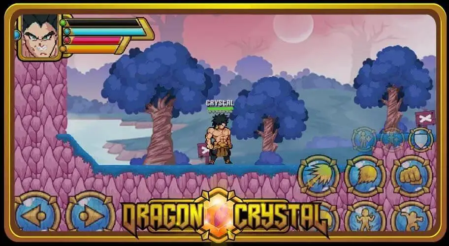 Screenshot of the Dragon Crystal game