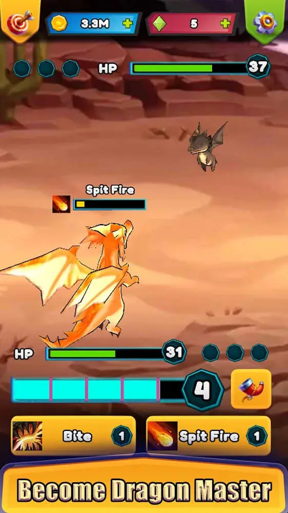 Screenshot of the Dragon Merge Master Idle app