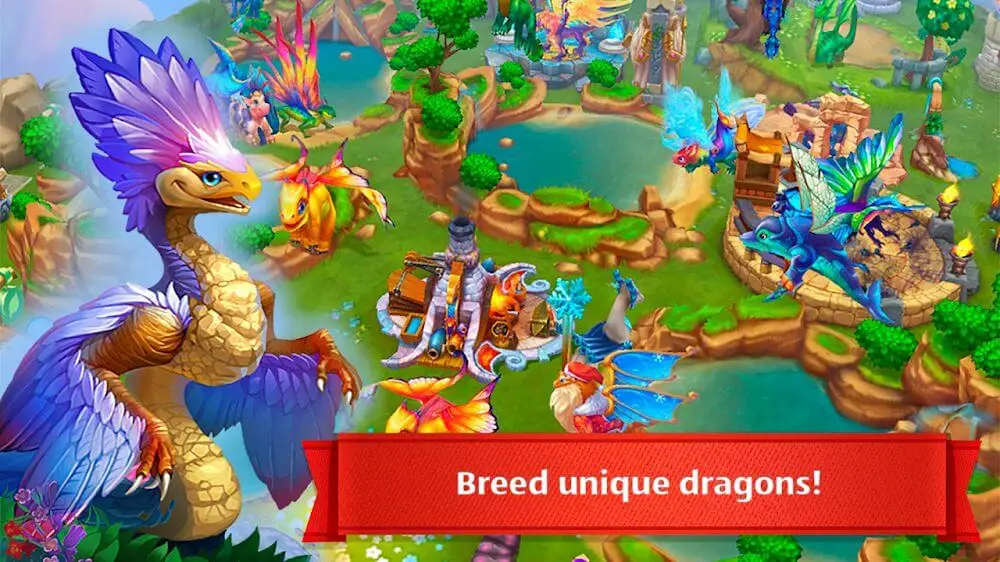 Screenshot of the Dragon World game