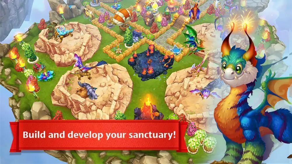 Screenshot of the Dragon World game