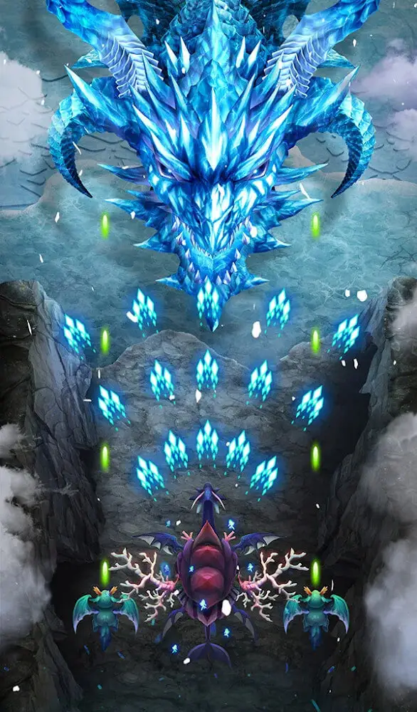 Screenshot of the Dragon shooter app