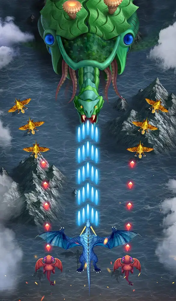 Screenshot of the Dragon shooter app