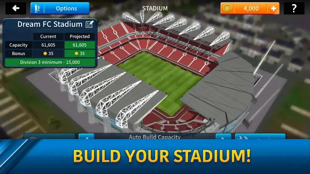 Screenshot of the Dream League Soccer 2019 game