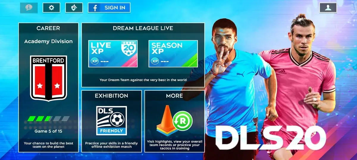 Screenshot of the Dream League Soccer 2020 game