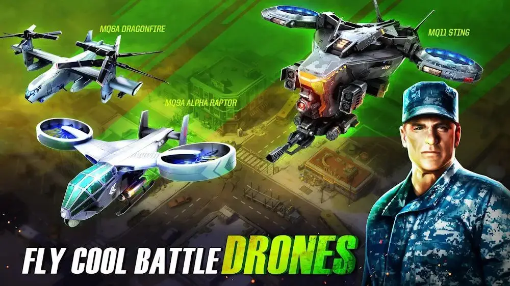 Screenshot of the Drone 4: Zombie Strike game