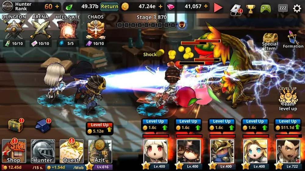 Screenshot of the Dungeon Breaker Heroes game