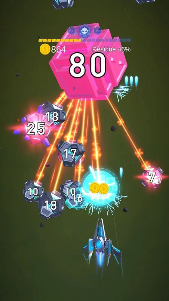 Screenshot of the Dust Settle 3D app