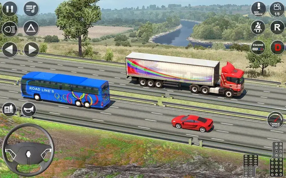 Screenshot of the Euro Truck Driving Sim 3D game