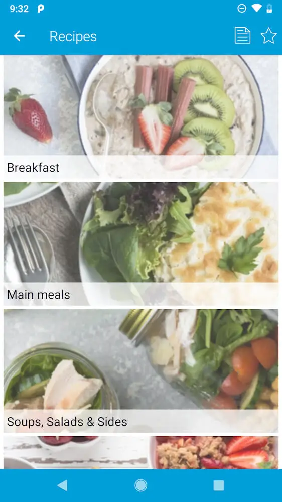 Screenshot of the FODMAP app