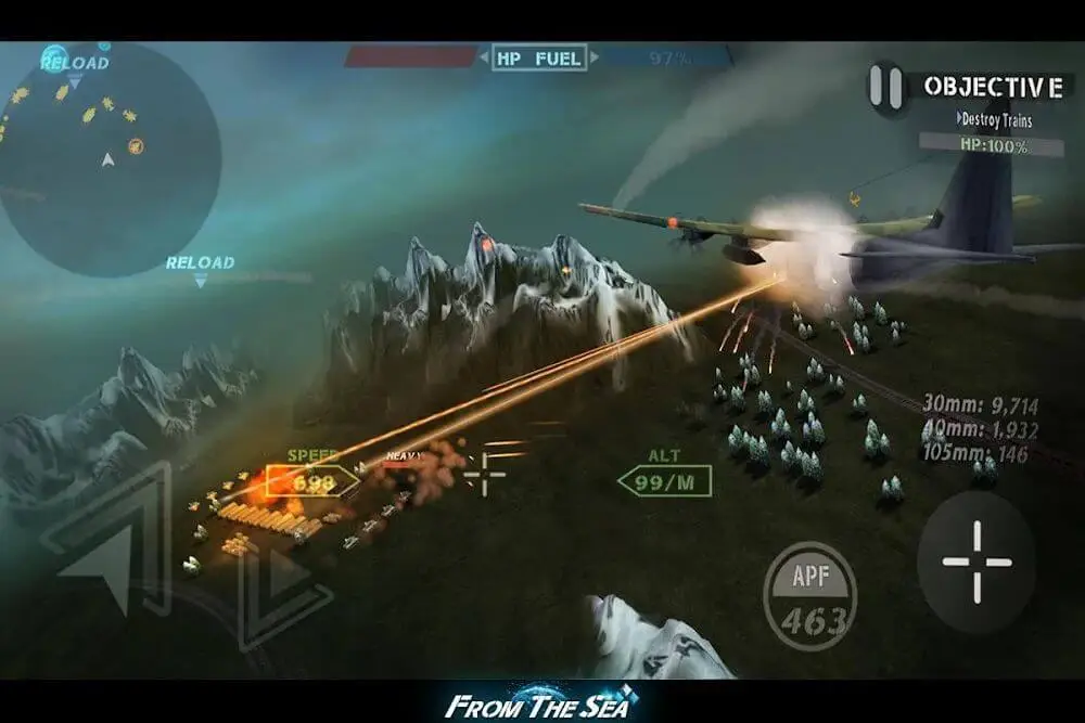 Screenshot of the FROM THE SEA game
