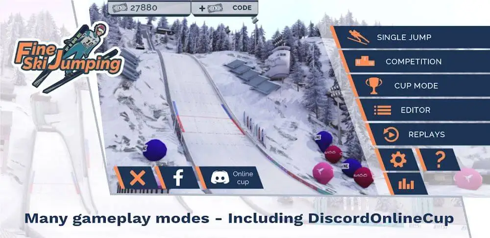 Screenshot of the Fine Ski Jumping game