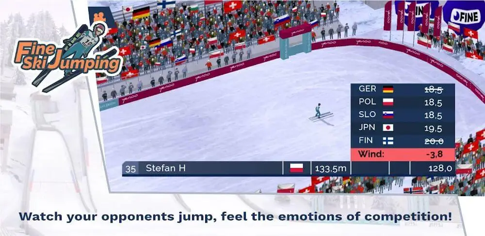 Screenshot of the Fine Ski Jumping game