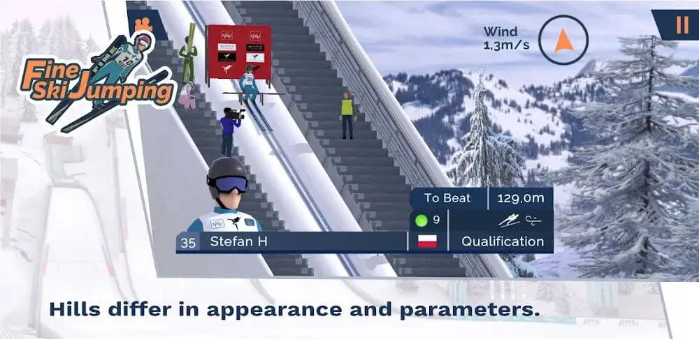 Screenshot of the Fine Ski Jumping game