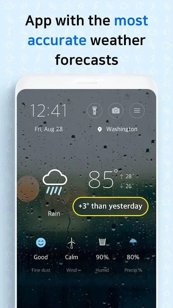 Screenshot of the Firstscreen Weather app