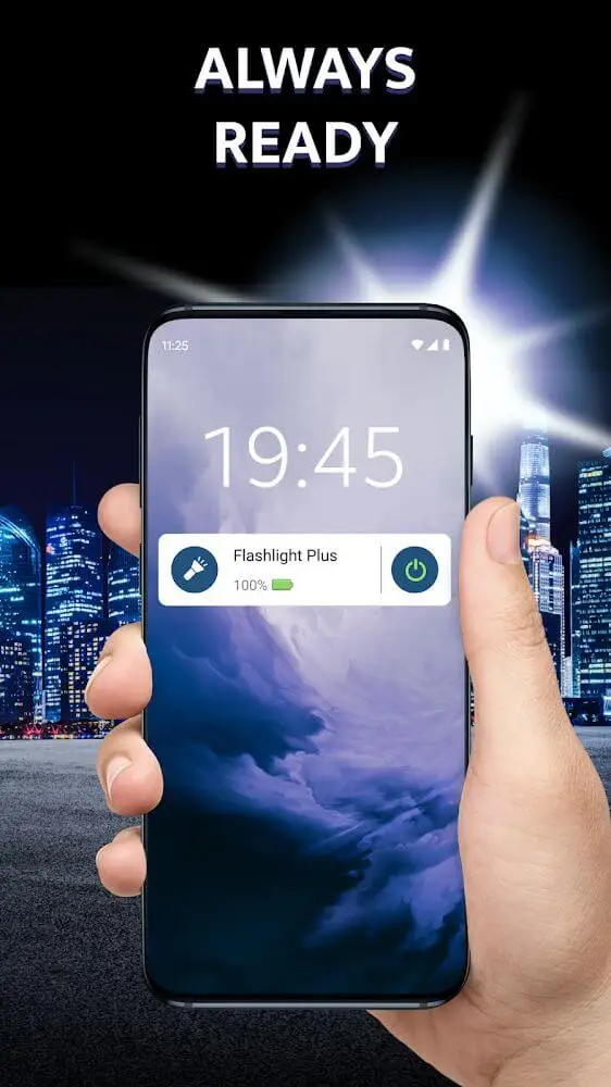 Screenshot of the Flashlight Plus Free app