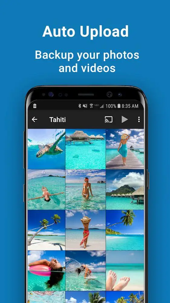 Screenshot of the FlickFolio app