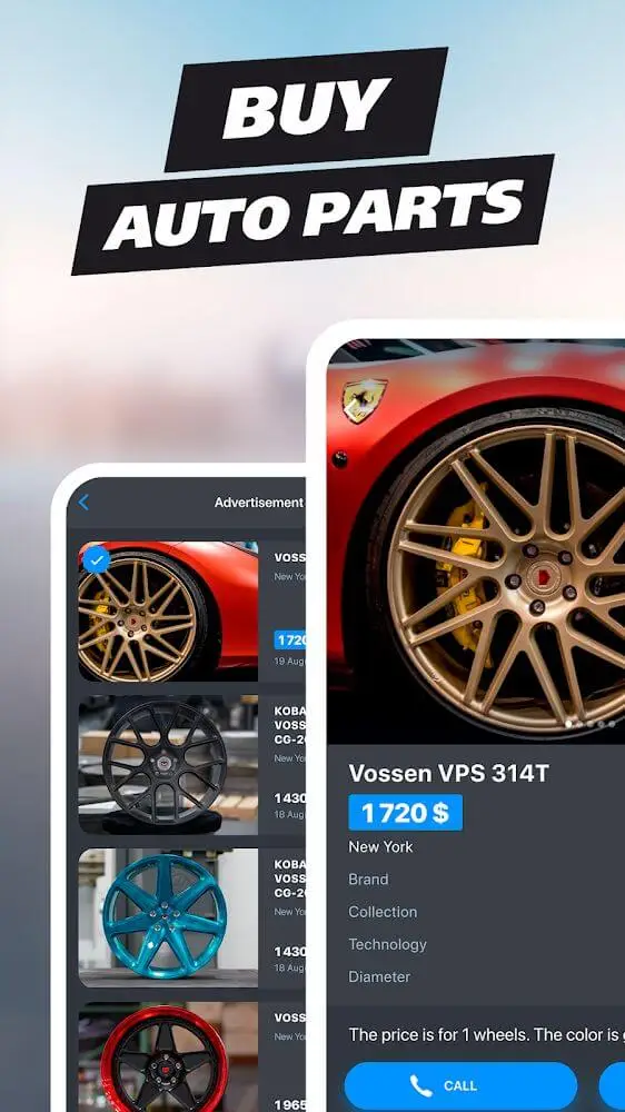 Screenshot of the FormaCar app