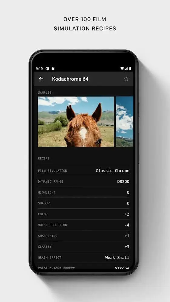 Screenshot of the Fuji X Weekly app