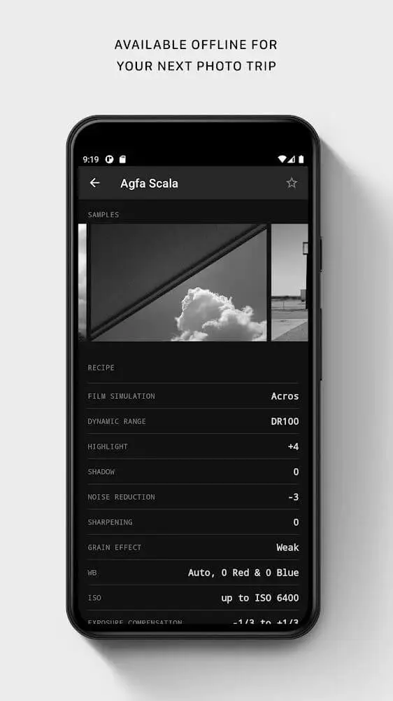 Screenshot of the Fuji X Weekly app
