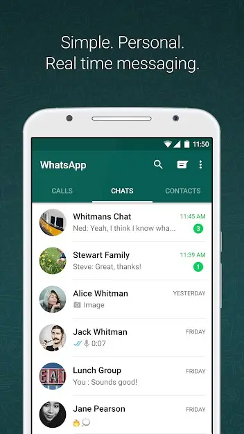 Screenshot of the GB WhatsApp app