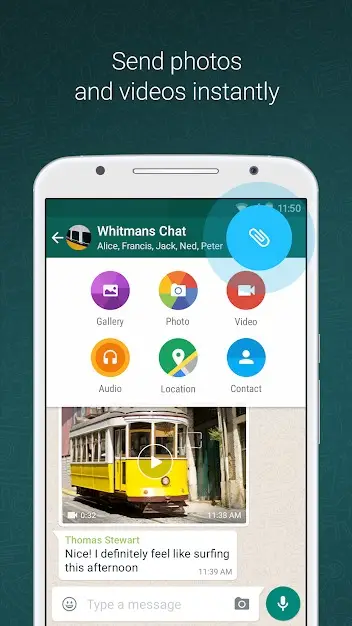Screenshot of the GB WhatsApp app