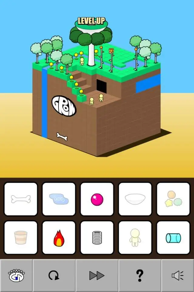 Screenshot of the GROW CUBE app