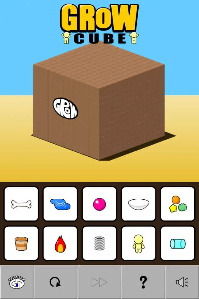 Screenshot of the GROW CUBE app