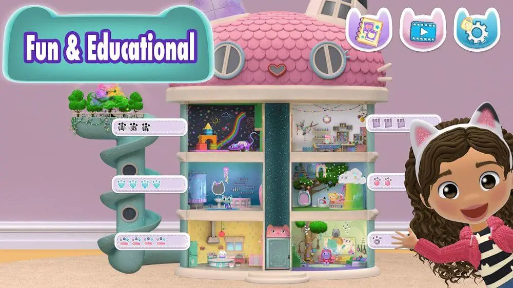 Screenshot of the Gabbys Dollhouse game