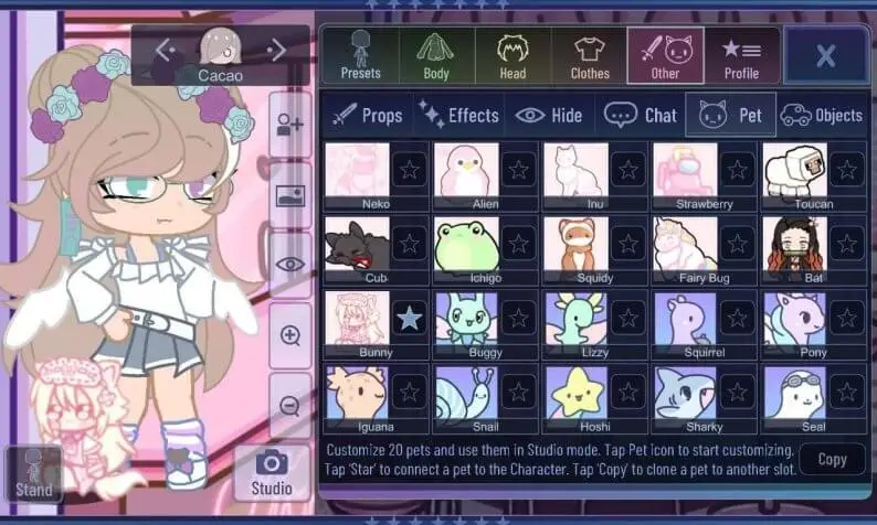 Screenshot of the Gacha Aestethic game