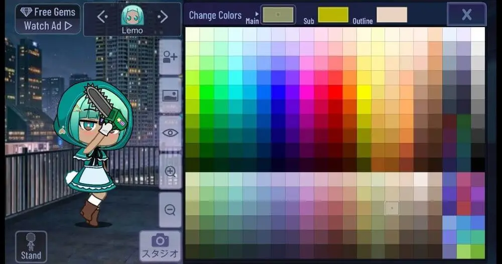 Screenshot of the Gacha Neon game