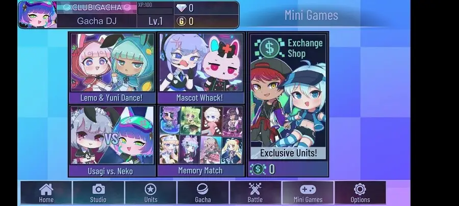 Screenshot of the Gacha Star game